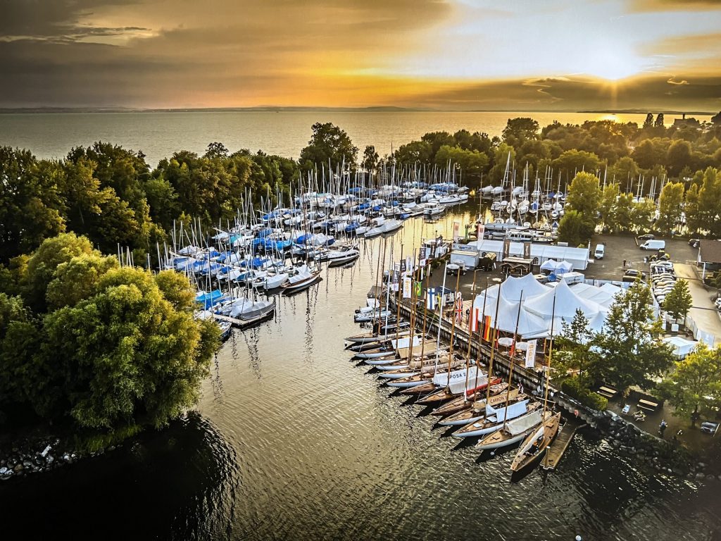 Yacht-Club Langenargen Hafen von oben