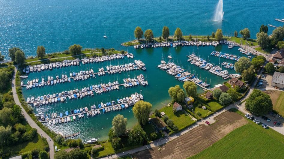 Bootshafen Kreuzlingen von oben