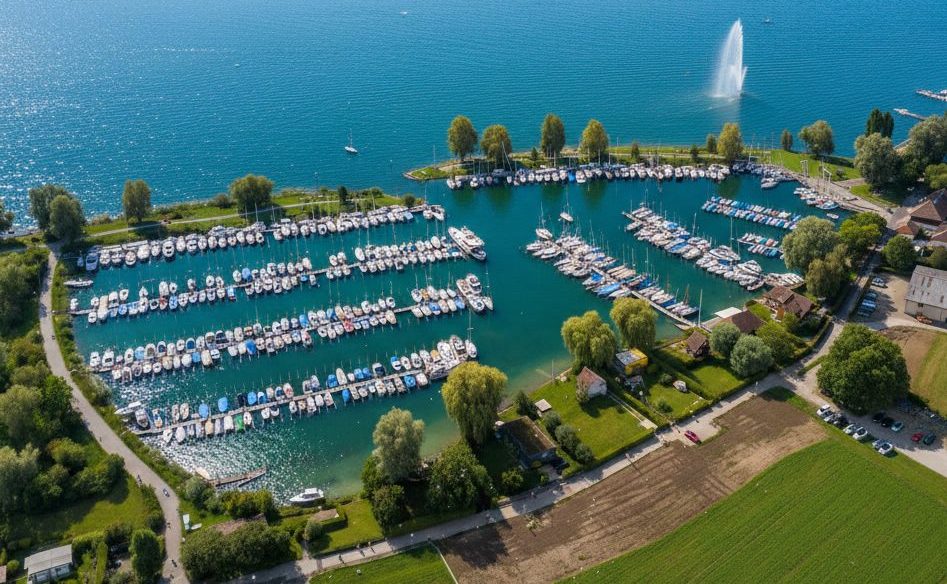 Bootshafen Kreuzlingen von oben